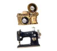 minkissy Broche Disque Vinyle Et Tourne-disque Rétro Vintage En Alliage Noir Et Doré, Lot De 2 Épingles à Revers Émail Pour Décoration Mode Femme Fête