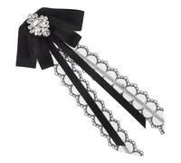 minkissy broche en dentelle épingles à femmes broches Corsage épingle à nourrice broche arc Broche à nœud broch de combinaison épingle à col strass Black