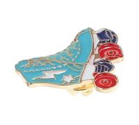 minkissy Broche Patins à Roulettes en Émail Élégant pour Femmes Accessoire de Mode Rétro Clip de Cardigan Design Distinctif pour Robes et Écharpes