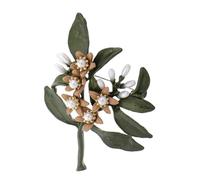 minkissy broche perle broche fleur broches pour la mode féminine épingles de col pour hommes épinglettes pour hommes pour costumes broche de revers Alliage de zinc Light Green