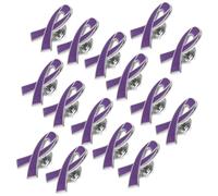 minkissy Broche Ruban de Sensibilisation en Fer, Lot de 20 Épinglettes Décoratives pour Femmes, Couleur Violet Clair, Épingle à Revers pour Événements Caritatifs et Sensibilisation Sociale