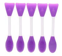 minkissy Brosse pour Masque Facial en Silicone Lot de 5 Double Tête Réutilisable Applicateur de Masque pour Soin Visage Gommage Doux pour Usage Personnel et Professionnel