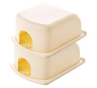 minkissy Cache-Prises Électriques Garçon et 2Pcs Sécurité Murale Protection Chocs Électriques Plastique Étanche pour Intérieur Beige
