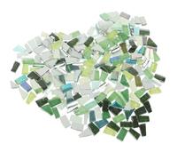 minkissy Carreaux de Mosaïque Verts Irréguliers 250g pour Loisirs Créatifs, Matériaux Stables Surface Lisse, Décoration DIY Cadres Photo et Sous-verres Artisanat