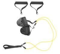 minkissy Ceinture D'entraînement de Natation en TPE Jaune Paquet de Rangement Bande de Résistance Ajustable, Facile à Installer Set Complet pour Piscine à Domicile et Petite Piscine