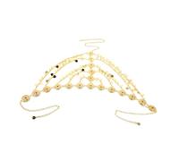 minkissy Chaînes de Cheveux Bijoux de Front pour Femmes Coiffes de Carnaval pour Femmes Chaînes de Cheveux Accessoires de Coiffure pour Mariage