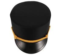 minkissy Chapeau de Chef de Train Noir en Tissu Confortable Design Rétro Classique pour Garçon et Filles et Adultes, Accessoire Polyvalent pour Déguisement Conducteur de Train