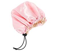 minkissy chapeau de couchage pour enfants Ajustable seuil bonnets de nuit pour femmes filtrer bonnet de bébé en satin touche envelopper chapeau de nuit bonnet de couchage double couche rose