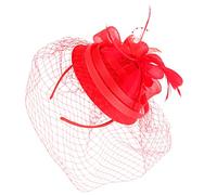 minkissy Chapeau De Thé Galerie Bonnet Capot Réversible Accessoires Pour Cheveux Casque Chapeaux Steampunk Chapeaux De Soleil Femmes Chapeau De Soleil Seau Chapeau De Fête Drôle Rouge Nylon