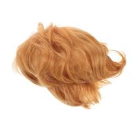 minkissy Cheveux courts des hommes blonds masculine courte avec frange policier cosplay perruques d'halloween pour hommes perruques drôles Cass Golden