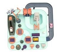 minkissy Circuit Voiture Aventure Garçon Fille Macaron avec Petites Voitures Éducatif Interactif pour Développer la Motricité Fine Jeu Groupe Léger et Portable Abs