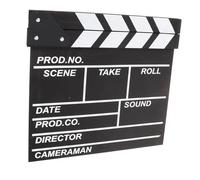 minkissy Clapboard Bois pour Garçon Fille Accessoire Cinéma Professionnel Planche Clapet Film Outil Éducatif pour Scènes et