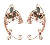 minkissy Clip Oreille Pour Femme Avec Design Oreille Elfe Orné Diamants Pour Halloween Cosplay Ou Soirée Déguisée
