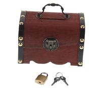 minkissy Coffre Au Trésor Bois pour Garçon Fille avec Serrure Sécurisée Tirelire Créative Grand Format pour Billets Cadeau pour Garçons et Filles