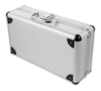 minkissy Coffret à Outils en Alliage D’Aluminium, Grosse Capacité | Boîte Rigide Blanche, Ouverture Fluide Poignée, pour Maison et Travail, Rangement D’objets