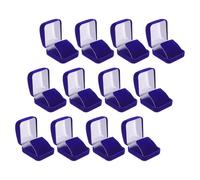 minkissy Coffret de Présentation Bleu pour 12 Médailles Scolaires Porte-Badges Horizontal Intérieur Blanc et Bleu Vitrine de Bureau Polyvalente pour Récompenses et Insignes Support