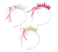 minkissy Coiffes Pour Filles - Lot De 3 Couronnes À Cheveux Coiffures Dimitation Pour Anniversaires