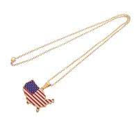 minkissy Collier Carte Des États-unis Bracelet Dominicain Collier Transformable Collier Aigle Colliers Africains Pour Femmes Collier Médaillon Carte Du Monde Collier Ancre Acier Inoxydable