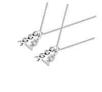 minkissy Collier Créatif 2 Pièces Collier Novateur De Bijoux Collier Double Hélice Bijoux De Chimie Organique Pour Colliers Pour Femmes Collier Microscope Colliers Pour