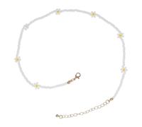 minkissy Collier De Perles Tissé Créatif Pour Femme Collier Élégant Perles Multicolores Avec Chaîne De Clavicule Tissée