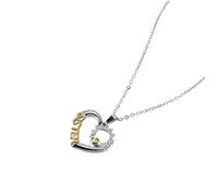 minkissy Collier Fantaisie Pendentif Sister Zircon Chaîne Clavicule De Cou Décoration Mode Cadeau Pour Femme Fille