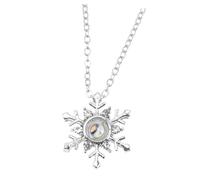 minkissy Collier Flocon De Neige Projection « Je T’aime » En 100 Langues Argenté, Bijou Romantique Pour Femme Et Petite Amie, Présent Saint-valentin Élégant Et Résistant