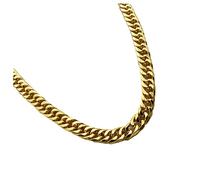 minkissy collier imitation or homme chaînes Personnaliser rappeur alerte ornement collier ras du cou collier de chaîne collier de costume collier à col épais Doré