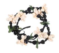 minkissy collier lei de noix de kukui faire la fête Graduation accessoires luau décorations de fête de plage pour adultes décorations d'été faveurs à thème hawaïen tissu non tissé