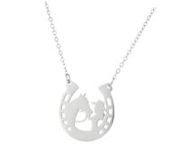 minkissy Collier Pendentif Cheval Fille Accessoires Cou Créatif Bijoux Élégants Collier Cadeau