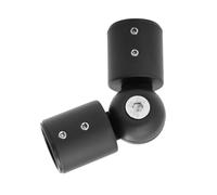 minkissy Connecteur d'angle Accessoire Vis Noir en Acier Inoxydable Support Coudé Robuste Adaptée aux Tringles Couleur Aléatoire pour Tringle à Rideaux pour Tige de