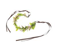 minkissy Couronne D’elfe Des Bois Serrage-tête Couronne De Fleur Verte De Cœur Unisexe Accessoire De Tête Cosplay Séance Photo Costume Féerique Taille Unique