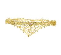 minkissy Couronne De La Reine Elfique Femmes Bandeau De Mariée En Strass Casque De Fée or Briller Marguerite Bordure En Strass Couronne Pour La Soirée Cosplay Gonflable Éclat Tiare Alliage