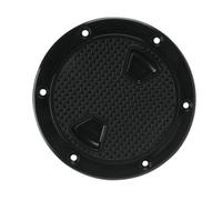 minkissy Couvercle de Trappe Ronde Anti-dérapant en ABS Noir pour Bateau | Surface Résistante à L'usure, Accessoire Nautique, pour Voiture de Tourisme et Vedette, Usage de Contrôle