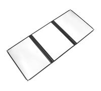 minkissy Couverture de Classeur de Menu Transparente en Pvc 3 Pages 6 Faces, Étui Porte-menu Portable pour Restaurant, Dossier de Recettes la Cuisine, Pochette Plastique Résistante