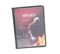 minkissy Couverture de Menu A4 Transparente Imperméable Pvc, Protège-menu 8 Pages Résistant à L’huile pour Restaurant, Bar, Café - Protège-livre de Recettes Portable et Solide