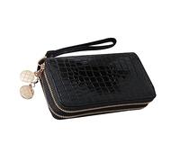 minkissy Cuir PU pour Main Zippé à Compartiments Élégant Et Noir