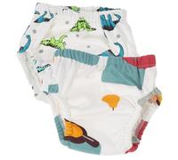 minkissy Culotte D'apprentissage Bébé m Motif Petit Dinosaure 6 Couches Imperméable Pantalon Absorbant Coton Respirant Pour Entraînement à La Maison Lot De 2