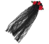 minkissy diadème halloween costume halloween costume d'halloween déguisement ca Bandeau déguisement coiffe de mariée casque de voile gothique bandeaux gothiques jour du voile mort dentelle