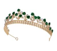 minkissy Diadèmes Roses Pour Mariage Reine Couronnes De Roses Bandeau Pour Anniversaire Halloween Saint-Valentin Fête De Noël Accessoires Pour Cheveux Casque De Fée - Vert