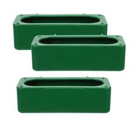 minkissy Distributeur de Nourriture pour Oiseaux 3pcs en Abs Vert Mangeoire à Oiseaux Intérieure Facile à Installer Minimise Déversements
