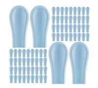 minkissy Embouts en Silicone Souple 150 Pcs pour Nettoyage du Cérumen Kit Réutilisable Compatible Taille 11X45 MM Bleu Accessoires Hygiène des Oreilles pour Toute la Famille