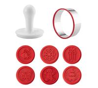 minkissy Emporte-pièce à Biscuits de Noël en Silicone, Motif Festif, | Lot Présent pour Fêtes, Facile à Nettoyer Démouler, Rangement Pratique, Usage Fondant