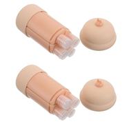 minkissy Ensemble 2 Flacons de Voyage en Silicone Souple 60 Ml Étanches Anti-fuite Jaune, Distributeurs pour Shampooing, Après-shampooing, Lotion et Gel, Kit Pratique pour
