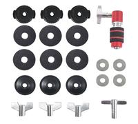 minkissy Ensemble 21 Pièces Accessoires Cymbale Batterie Feutres D’embrayage Antidérapants, Écrous, Rondelles et Manchons pour Réglage Pied de Cymbale, Kit Complet pour Entretien