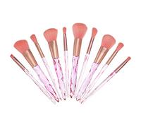 minkissy Ensemble De 10 Mini Pinceaux De Maquillage Pour Le Visage Manche Diamant Pour Un Usage Quotidien Sans Perte Ni Séparation Des Poils