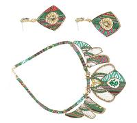 minkissy Ensemble De 2 Colliers Pour Femmes Collier Pour Femmes Collier Et Boucles D'Oreilles Costumes Pour Colliers Fantaisie Épais Pour Bijoux