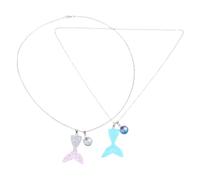 minkissy Ensemble De 2 Colliers Sirène Avec Médaillon Et Ras Du Cou Pour Fêtes Et Mariages