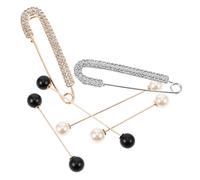 minkissy Ensemble De 6 Pièces broche broche épingles à perles pour vêtements femme ceinture lombaire bandana accessoires de chemise boutonnée boutons de broche de perles