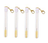 minkissy Ensemble De Pinceaux À Diamant De Luxe 4 Tubes Pinceaux De Maquillage Pinceaux À Sourcils Idéal Pour Les Voyages Pour Femmes Jaune