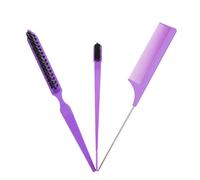 minkissy Ensemble De Trois Peignes À Cheveux En Forme De Vache Peigne À Queue En Épingle Brosse Démêlante À Double Extrémité Pour Coiffeurs Aux Cheveux Noirs Naturels